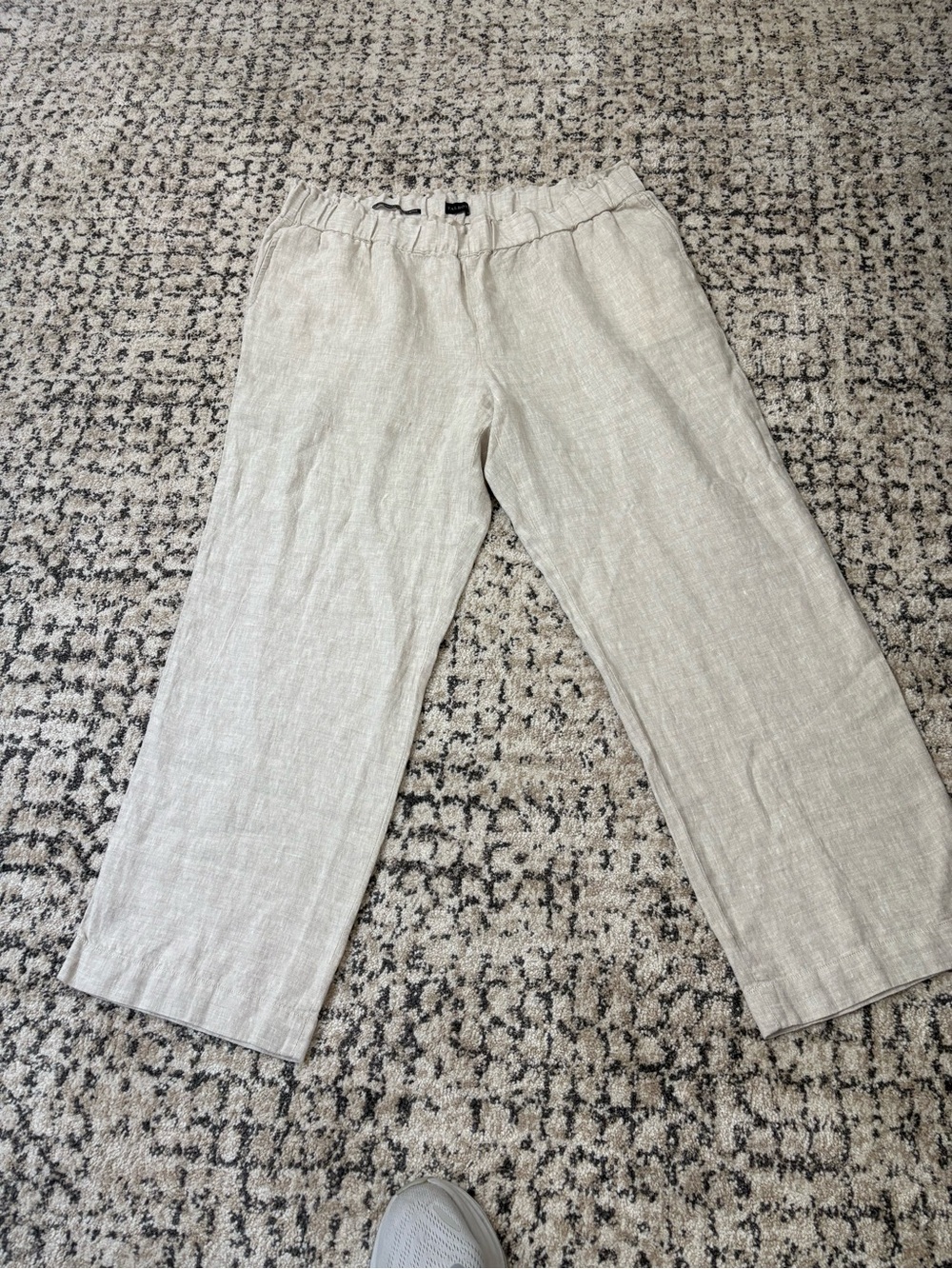 TALBOTS NANTUCKET PULL ON WIDE LEG LINEN PANTS 2X